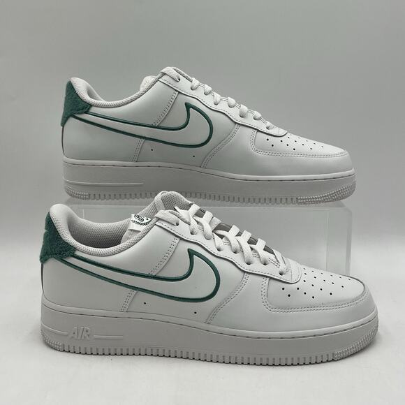 Men's Size 12 Nike Air Force 1 '07 LV8 Summit White Green Casual FN8349 100 - Picture 1 of 6